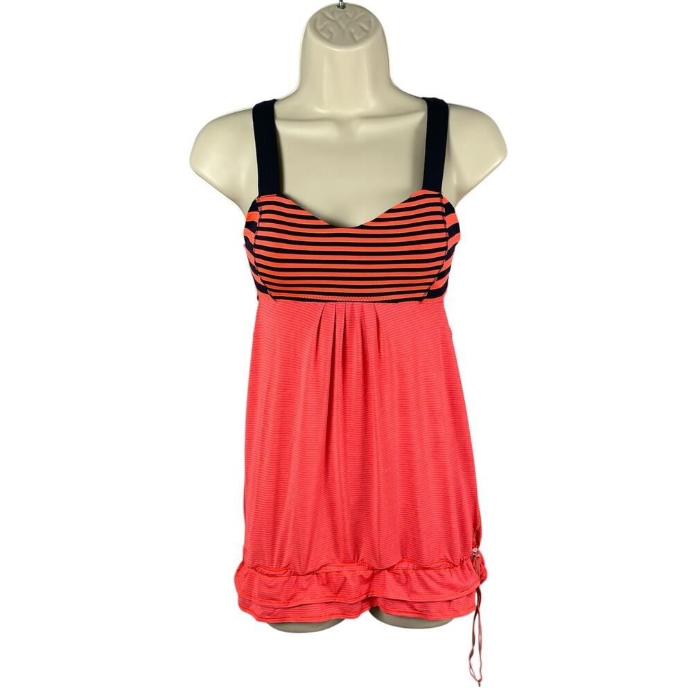 Lululemon Tank Top 4 Back on Track Flare Striped Drawstring Studio Workout